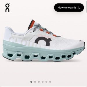 On Cloud cloudmonster men's running shoes US Men's size 7.5 frost/surf